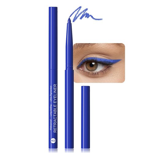 evpct Blue Gel Eyeliner Pencils Eye Face Paint Stick Lipstick, Eye Liner Waterproof Smudge Proof Halloween Makeup Set Colored Cream Eyeliner Pen Crayon Eye delineador de ojos contra el agua 03