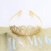 Ondder 60th Birthday Sash Gold Birthday Tiara and Sash for Women 60th Birthday Sash and Crown for Women It’s My 60th Birthday Sash Birthday Party Decorations Gifts for Her Party Favors Supplies