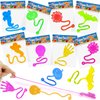 CHHOEAV 36pcs Halloween Party Favors Sticky Hands, Spider Web Skull Bat Stretchy Sticky Toys For Boys Girls, Birthday Party Supplies, Non Candy Halloween Treats Goodie Bag Stuffers