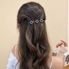 YINGMAN - Braided hair clips with sparkling crystal stone, satin fabric hair bands with crystal, duckbill hair clips, chopped hairpin with four leaf clover