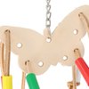 Bonka Bird Toys 985 Butteryfly Beauty Natural Leather Chewing Colorful Parakeet Parrotlet Budgie Cockatiel