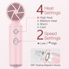 Webeauty Hair Dryer, [Super Mini] Ionic High-Speed Travel Blow Dryer with Diffuser 200 Million Negative Ions, 110,000RPM Brushless Motor for Home Salon Fast Drying Portable Lightweight, Pink