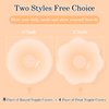 Zhowehall 12 Pairs Nipple Covers for Women, Silicone Adhesive Nipple Pasties Bra, Reusable Invisible Breast Petals Waterproof Beige
