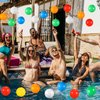 Arrowbash 36 Pcs Mini Beach Balls Bulk 4.7 Inches Pool Balls Beach Birthday Party Decorations with Hanging Rope and Hooks, Summer Blow up Ball Inflatable Beach Balls Swimming Pool Toys for Water Games