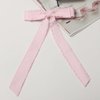 Bow Hair Clip for Girls Skinny Bow Hair Slide Barrette Wavy Edge Hair Bow Long Tail Ribbon Tassel Hair Bow Clips for Women Simple Hair Ribbons Accessories Pack of 4