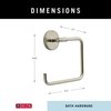 Delta 759460-SS Trinsic Wall Mount Square Open Towel Ring Bath Hardware Accessory in Stainless Steel
