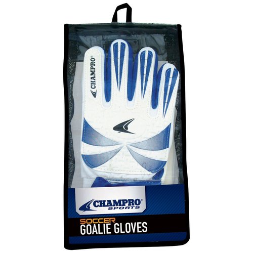 CHAMPRO Soccer Goalie Gloves (Blue/White, 9/3-mm) (SG3-9)