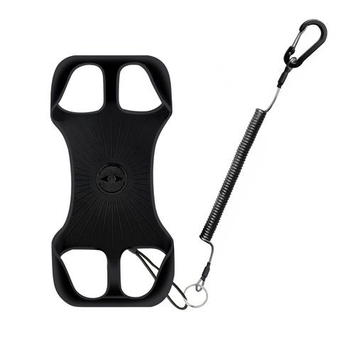 Universal Protector Phone Leash and Silicone holder,Fit Outdoo/Hiking/Climbing/Fishing/KayakTether, Mobile Phone Tether (Black)