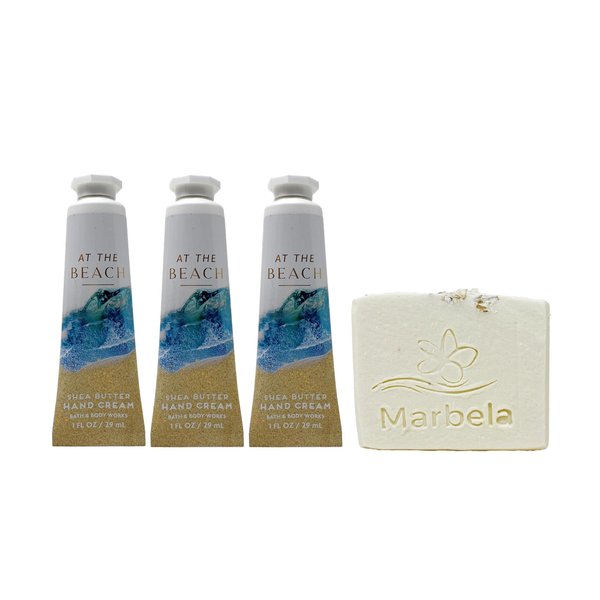 Work At The Beach - Pack of Three - Hand Cream with a Natural Oats Sample Soap