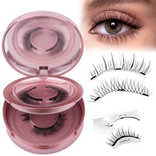 GEMERRY Magnetic Eyelashes Reusable Magnetic Eyelashes with Applicator and Mirror Magnetic Lashes Glue-Free No Eyeliner Need Lash Applicator Tool Kit Easy to Apply and Remove
