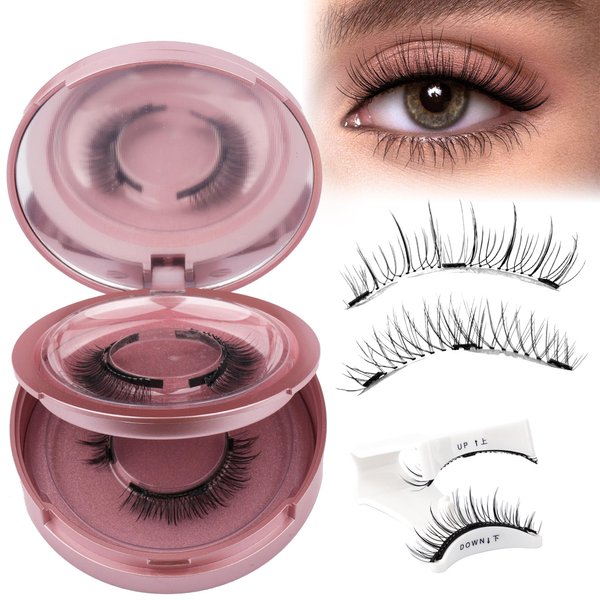 GEMERRY Magnetic Eyelashes Reusable Magnetic Eyelashes with Applicator and Mirror Magnetic Lashes Glue-Free No Eyeliner Need Lash Applicator Tool Kit Easy to Apply and Remove