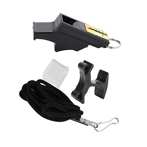Dilwe Referee Whistle, Loud Whistle for Basketball, Football, Camping, Emergency Calling(Black&Gold)