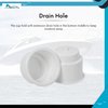 MARINE CITY White Plastic Cup Drink Can Holder with Side Drain for Boats, Marines, Yachts, Cars, RVs and Game Tables - 1 Pcs