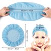 ANCIRS 6 Pack Static-Free Mesh Caps for Women Night Sleep, Elastic Fiber Hair Curler Caps for Curly & Frizzy Hair Protection, Premium Dust-Proof Hair Bonnets Net Hats for Bath Clean Wash- 2 Blue & 2