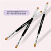 Winstonia Nail Art Brushes Set. Clean Up Brush Double Ended Tools Manicure Cuticle Cleaning Brush Nail Bed Professional Salon Result and Home Use.