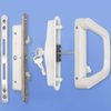 ALLYWASAI Sliding Patio Door Handle Set with Mortise Lock, Suitable for Sliding Glass Patio Door Thickness from 0.9in to 1.4in, 4-15/16" Screw Holes, Need to Drill, Reversible Design, Keyed, White