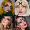 13 sheets Glitter Butterfly Temporary Tattoo Sticker Peacock Feather Star Rhinestone for Women Face Eye Makeup Wings Fake Tattoo Stickers Birthday Party Favors