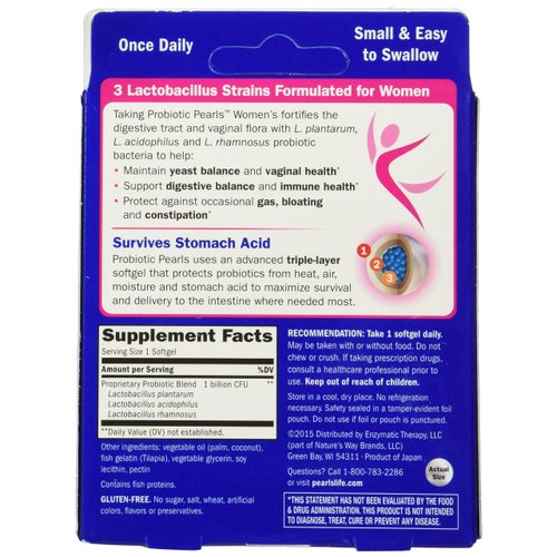 Nature's Way Probiotic Pearls Women's, Could Support a Favourable Gut Flora, Shelf Stable, 30 Softgels
