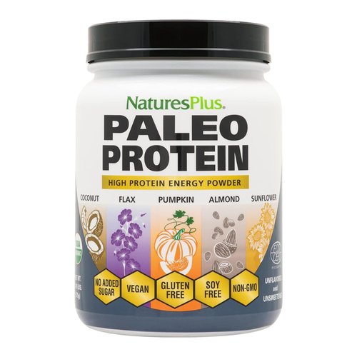 NaturesPlus Organic Paleo Protein - 1.49 lbs, 20 g Protein, Vegan Protein Powder - Unflavored, Unsweetened - Certified Organic High Protein Energy Protein - Vegetarian, Gluten-Free - 15 Servings