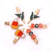 6PCS Halloween Hair Clips for Women Enamel BOO Witch Hat Candy Corn Hairpins Set Beaded White Orange Yellow Corn Alligator Metal Clips Halloween Costume Party Hair Accessory