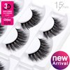 Eliace Natural Wispy Lashes Faux 3D Criss Cross Fluffy Lashes Cat Eye lashes Handmade Sexy Fake Eye Lashes, Thick Reusable & Soft False Lashes for Fox Eyelashes, Cat Eye lashes Wispy 15 Pairs | Chloe