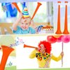 GCQJOQ 2 Pcs Collapsible Stadium Horn, 21 Inch, Plastic Vuvuzela Trumpet Noisemakers for Sports Events, Carnivals, Parties, Orange