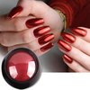 1 Box Mirror Nail Art Glitter Powder Holographic Metallic Red Chrome Nail Powder Dust Sequins UV Gel, Red Nail Chrome Powder for Nails Pigment Decoration (Red)