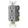 Leviton GFCI Outlet, 15 Amp, Self Test, Tamper-Resistant with LED Indicator Light, Protection from Electric Shock and Electrocution, GFTR1-GY, Gray