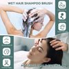 BEAUTLOHAS. Silicone Scalp Massager Hair Scrubber Brush, Silicone Scalp Scrubber with Soft Bristles for Wet Dry Hair, Silicone Head Scrubber Hair Shampoo Scalp Brush Hair Growth for Women Men(Black)