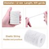Elastic String, Selizo Stretchy Cord For Bracelets, Necklace, Beading and Sewing (1.2 MM, 109 Yards, White)