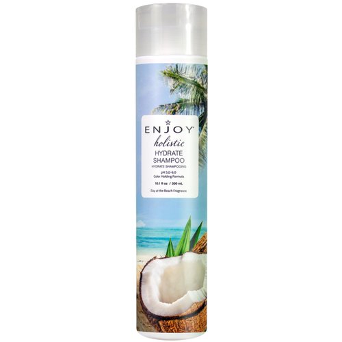 ENJOY Holistic Hydrate Shampoo, pH 5.0-6.0, For All Hair Types, Shampoo For Color Treated Hair, Shampoo for Men and Women, Curly Hair Shampoo - 10 Oz.
