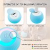 lelean Interactive Wloom Cat Toy Ball 2.0 Smart Automatic Rolling Toy Cat Ball Moving Self Indoor Playing Play Pet's with LED Lights Power Balls Cat Toy, Blue