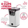 DASH Turbo POP Popcorn Maker with Measuring Cup to Portion Popping Corn Kernels + Melt Butter, 8 Cup Popcorn Machine - White