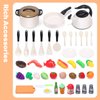 CUTE STONE Play Kitchen Accessories Toy, Play Food Sets for Kids Kitchen, Toddler Kitchen Set for Kids with Play Pots, Pans, Kids Kitchen Playset, Play Kitchen Toys for Girls Boys