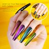 BURANO 9D - Magnetic 6 Colors Set Holographic Cats Eyes Gel Nail Polish Gel with Magnet Stick Set Cateye Soak Off UV LED Gel (Black)