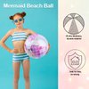 4Pcs Mermaid Beach Ball 16" Glitter Beach Balls Inflatable Confetti Sports Beach Balls Floatable Sequin Beachballs Giant Clear Beach Ball Jumbo Mermaid Pool Toys Summer Water Fun Swimming Party