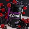 NutraBio Amino Kick - Amino Acid Energy Formula - BCAA's, Electrolytes for Hydration, Natural Caffeine- 30 Servings (Grape Berry Crush)