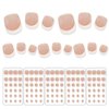 120pcs Child Fake Nails Nude French Natural White Tips Short Round Press On Nails Kid Cute Christmas Party Show 5 * 24pcs