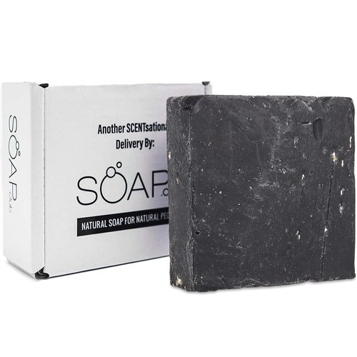 Dead Sea Natural Bar Soap - Handmade Bath Soap for Face and Body - Distinctive Scent Black Soap with Dead Sea Salt, Activated Charcoal - Each Soap bar Box makes a Ideal Gift Set for Men by SOAP CLUB