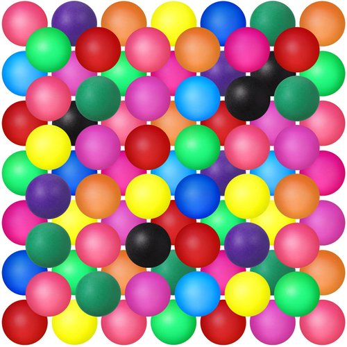 100 Pack Balls Table Tennis Balls Multi Colored Balls 40mm Plastic Balls 40mm Beer Balls Bulk Small Balls Washable Game Balls for Carnival Pool Games, Party Decoration Pet Toy Sports (Vivid Color)