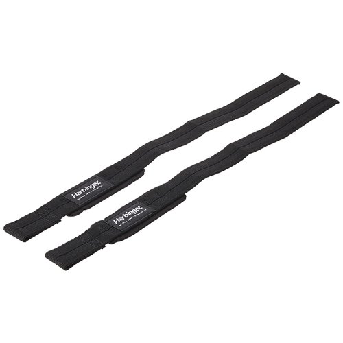 Harbinger 20500 Big Grip No-Slip Nylon Lifting Straps with DuraGrip, Padded, 21.5", Black