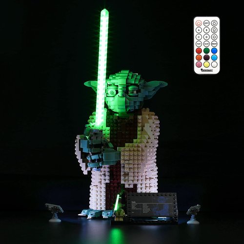 BRIKSMAX Led Lighting Kit for Yoda - Compatible with Lego 75255 Building Blocks Model- Not Include The Lego Set (Remote-Control Version)