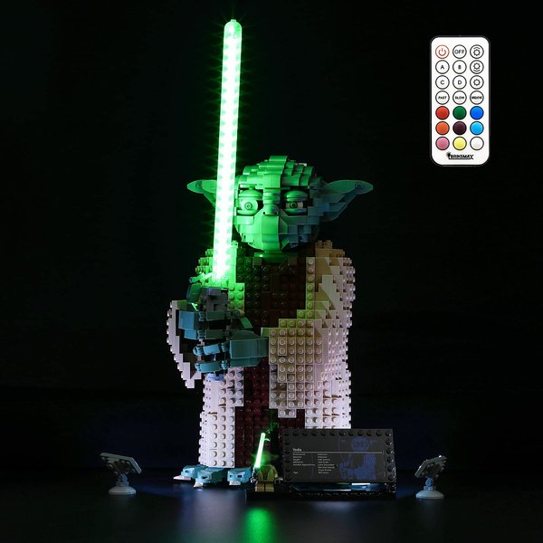 BRIKSMAX Led Lighting Kit for Yoda - Compatible with Lego 75255 Building Blocks Model- Not Include The Lego Set (Remote-Control Version)