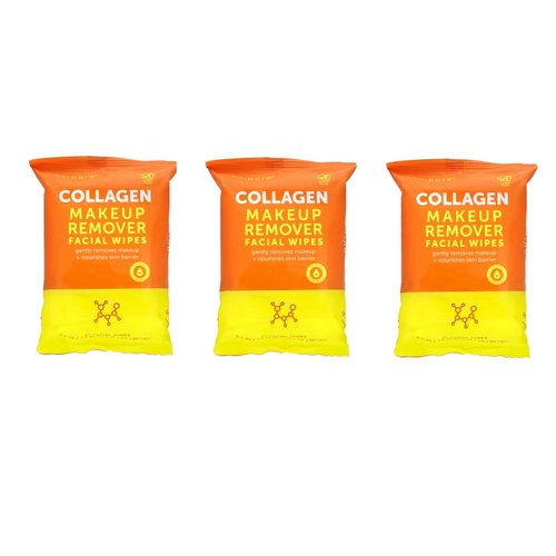 HEB Nu-Pore, Collagen Makeup Remover Facial Wipes, 25 Facial Wipes(pack of 3) Total 75