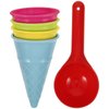 Totority Beach Sand Toys,5pcs Ice Cream Sand Set Kids Beach Toys Children Seaside Sand Ice Cream Cones Scoop Outdoor Toys