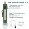 FS-TFC Personal Water Filter Straw Mini Water Purifier Survival Gear for Hiking, Camping, Travel and Emergency Preparedness