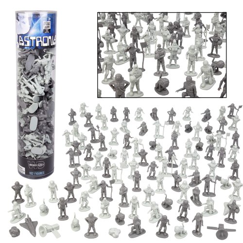Space & Astronaut Action Figure Toy Playset- 100+ Pcs with 11 Unique Characters- Astronauts, Asteroids, Rockets, & More- Great for Party Favors, Decorations, Dioramas, Stocking Stuffers, & Xmas Gifts