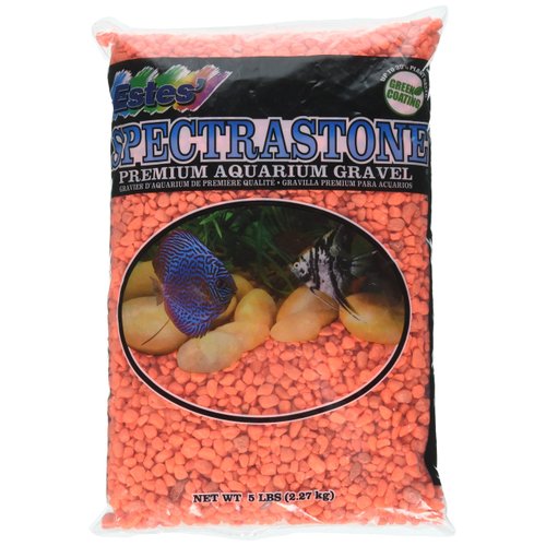 Spectrastone Permaglo Orange Aquarium Gravel for Freshwater Aquariums, 5-Pound Bag