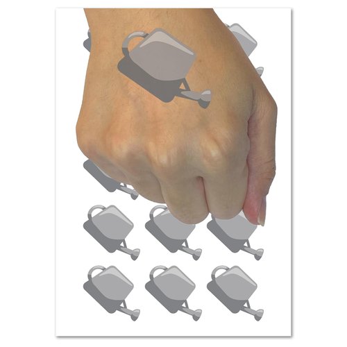 Watering Can Gardening Plants Solid Temporary Tattoo Water Resistant Fake Body Art Set Collection - 54 1" Tattoos (1 Sheet)
