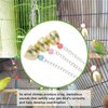 eMagTech 3PCS Parrot Alloy Bell Toys Bird Interactive Chain Metal Bell Toy for Cockatiels Conures and Lovebirds Hanging Bell Bird Activity Stand 23.5cm